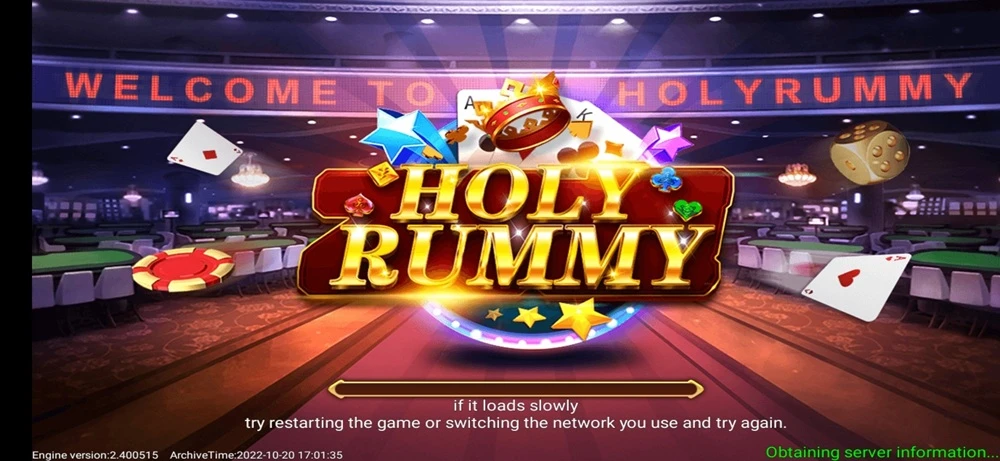 Holy Rummy app main screen
